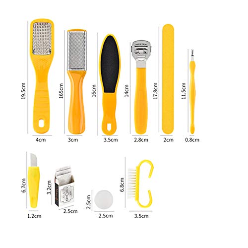Kit de pedicura 10 en 1 y 19 en 1, juego de manicura, tijeras personales, cortauñas, escobillas de cuidado, pedicura para hombres y mujeres