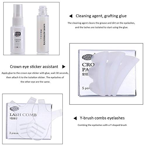 Kit de Permanente de Pestañas, Eyelash Perm Liquid Eyelash Wave - Herramientas de Maquillaje Curling de Pestañas, Lash Lift Long Lasting, Duradero y Natural (Juego de 11 piezas)