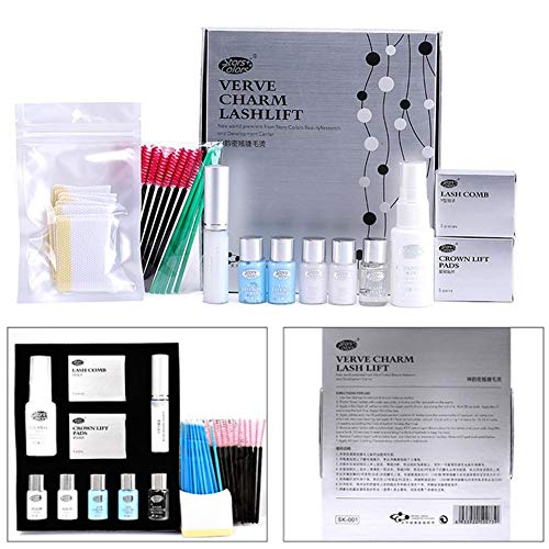 Kit de Permanente de Pestañas, Eyelash Perm Liquid Eyelash Wave - Herramientas de Maquillaje Curling de Pestañas, Lash Lift Long Lasting, Duradero y Natural (Juego de 11 piezas)