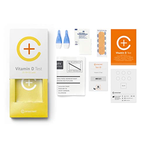 Kit para test de análisis de vitamina D de CERASCREEN – medir el nivel de vitamina D3 en casa | Test de vitamina D | Comprar ahora online un test de insuficiencia de vitamina D