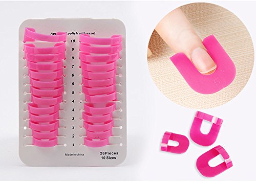 Kit profesional de protección de uñas, de plástico y reutilizables para evitar que la laca de uñas en spray ensucie los dedos, de Vzom.