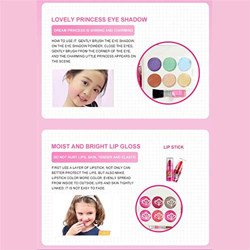 Kitabetty Juguete De Maquillaje, 23 Piezas De Princesa Disney, Kit De Maquillaje Para Niñas Con Espejo Lavable Y No Tóxico | Maquillaje Princesa Real Con Estuche | Regalo Ideal Para Niños.