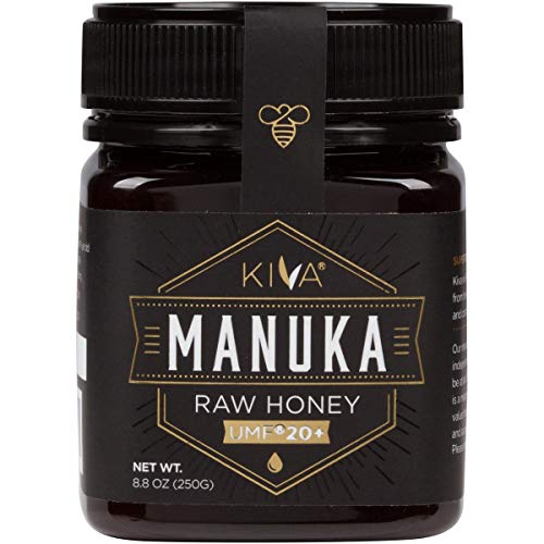 Kiva Miel de Manuka pura (Nueva Zelanda) UMF 20+ certificado, 250 gramos.