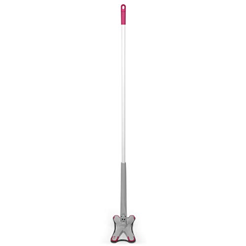 Kleeneze KL062475EU Extendable Self-Wringing, Grey/Pink, Rosa/Gris, X- Shape Twist Mop