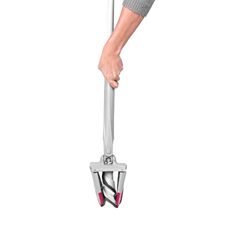 Kleeneze KL062475EU Extendable Self-Wringing, Grey/Pink, Rosa/Gris, X- Shape Twist Mop