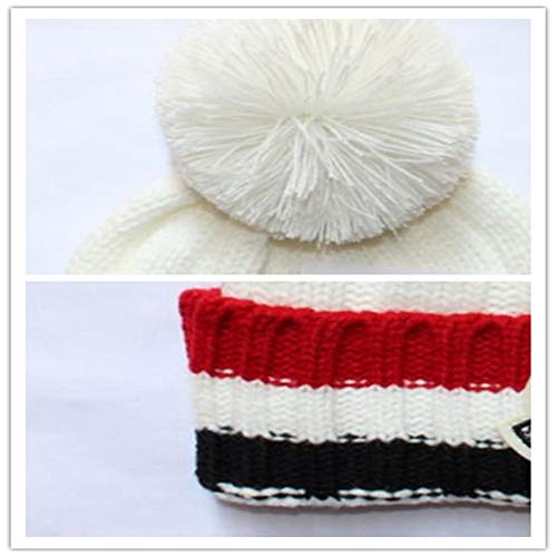 KNNSYZ Americana cálida Plus Bola Gorro de Punto Gorro de Lana Gris