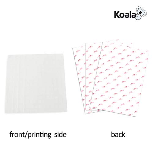 KOALA Papel de transferencia de tinta para camisetas de blancas y claras, 10 hojas, A4