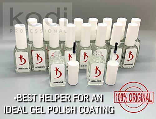 KODI Ultrabond Professional Nail Primer - Prebase de uñas natural no ácida de 12 ml - Primer para uñas acrílicas - Gel de esmalte - Gel de uñas - Adherencia mejorada - Evita el levantamiento