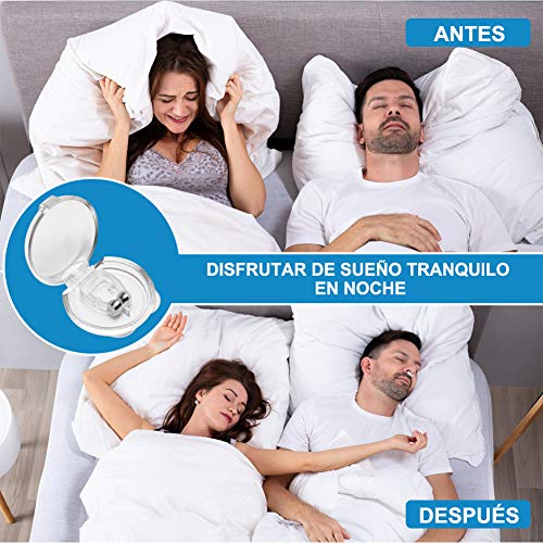 Koiteck Antironquidos Clip Nasal Magnético, Dilatador Nasal para Detener los Ronquidos, Facilitar la Respiración y Dormir Cómodo, 3 Piezas