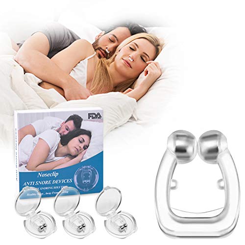 Koiteck Antironquidos Clip Nasal Magnético, Dilatador Nasal para Detener los Ronquidos, Facilitar la Respiración y Dormir Cómodo, 3 Piezas