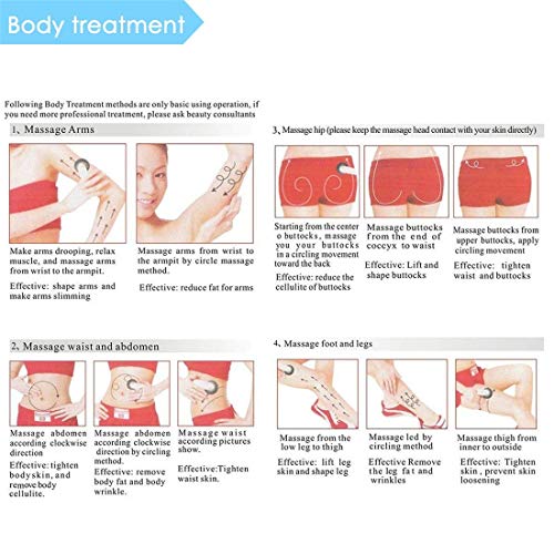 Konnison 6 en 1 Cuerpo EMS Que Adelgaza el masajeador para la máquina de pérdida de Peso de la Pierna del Brazo con Almohadillas de EMS Dispositivo de Belleza de vibración masajeador de luz Azul roja