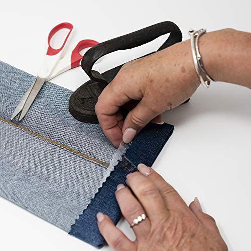 Korbond 110041 Cinta Termoadhesiva para dobladillos, para Pegar Tela y Hacer Manualidades sin Coser, ideal para Orillas, Pantalones, Vaqueros, Parches y Uniformes, 2 cm x 10 m, White