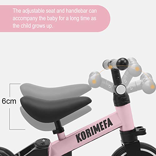 KORIMEFA 3 EN 1 Trciciclo Bicicleta de Equilibrio Triciclo para niños Adecuado para Edades de 1-3 años Certificación CE