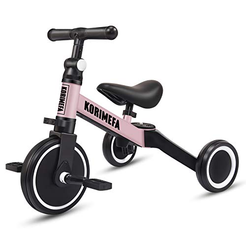 KORIMEFA 3 EN 1 Trciciclo Bicicleta de Equilibrio Triciclo para niños Adecuado para Edades de 1-3 años Certificación CE
