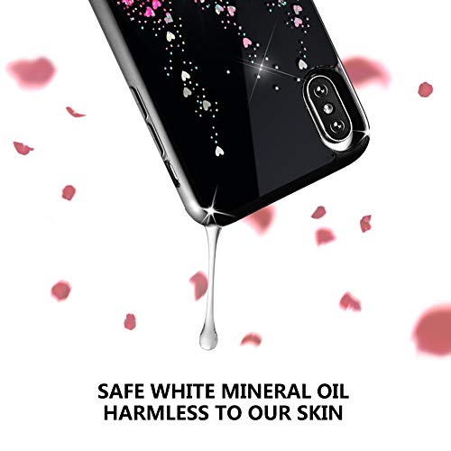 KOUYI Funda iPhone XS MAX,Amor Brillo Liquida Bling Cubierta Flowing Liquid diseño Creativo Arenas Movedizas TPU Fundas Telefono Movil Carcasas para iPhone XS MAX (6,5 Pulgadas) (Rojo)