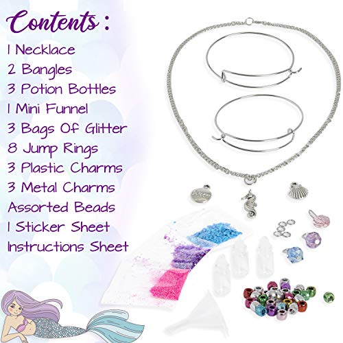 KreativeKraft Kit para Hacer Pulseras y Collares para Niñas, Juguetes Niña Incluye Abalorios para Hacer Pulseras, Manualidades Niños CREA Tus Propias Joyas, Regalos Educativos para Niños