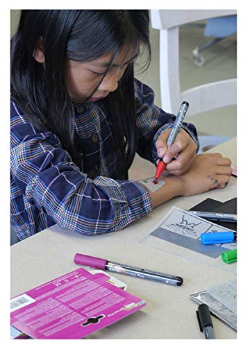 KREUL 62171 – Juego de 4 lápices y 3 Plantillas, Tinta de Maquillaje a Base de Agua, Dura hasta 5 días, dermatológicamente Probado, Lavable a Partir de 30 °C de la mayoría de los Textiles