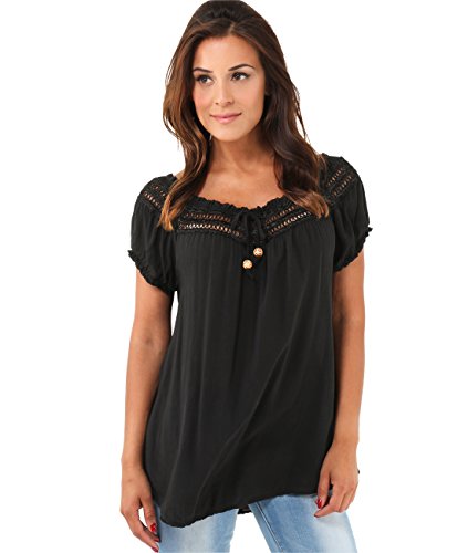 KRISP 6888-BLK-SM (Top Suelto Boho)