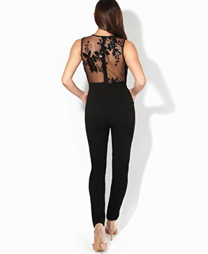 KRISP Mono Mujer Invitada Boda Elegante Fiesta Noche Tallas Grandes Pitillo Vestir, (Negro (5747), XL), 5747-BLK-XL