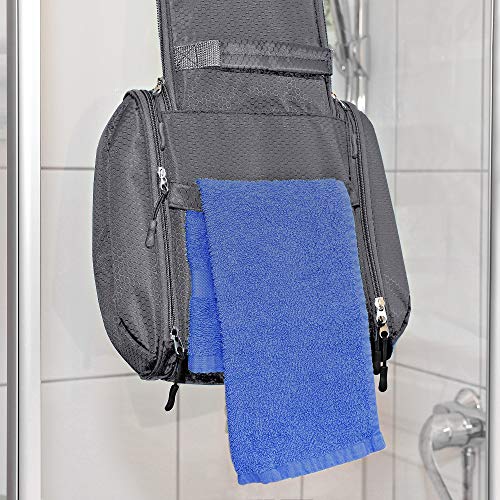 KRONIFY Bolsa de Aseo para Colgar Hombres y Mujeres I Neceser cosmético Hombre Grande Mujer para Maletas y Equipaje de Mano I Neceser de Viaje