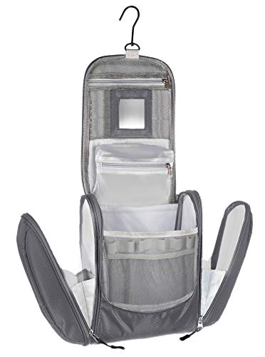KRONIFY Bolsa de Aseo para Colgar Hombres y Mujeres I Neceser cosmético Hombre Grande Mujer para Maletas y Equipaje de Mano I Neceser de Viaje