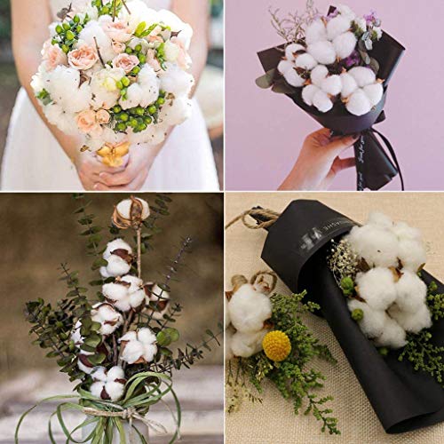 Ksnnrsng - Ramo de flores de algodón artificial para decoración de casa de campo (3 unidades)