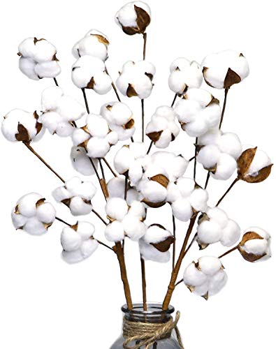 Ksnnrsng - Ramo de flores de algodón artificial para decoración de casa de campo (3 unidades)