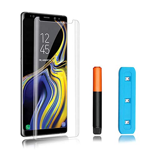 KSTORE365 Cristal Templado Samsung Note 9, Protector de Pantalla Samsung Galaxy Note 9 Vidrio Templado con [Kit UV] [3D Curvo] para Samsung Galaxy Note 9