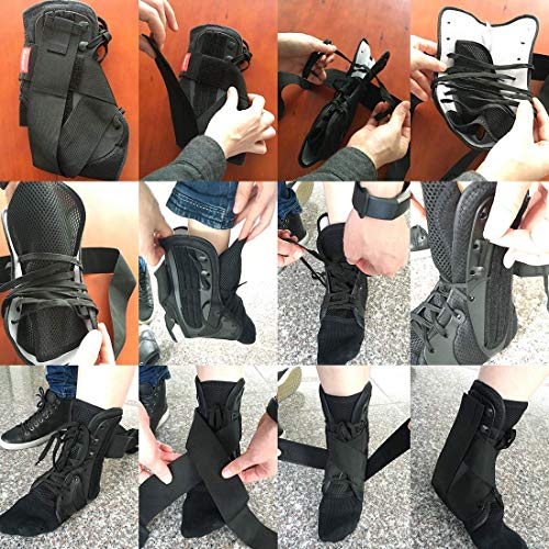 Kuangmi - Tobillera con laterales estabilizadores y fijación auxiliar (1 unidad) (XL)