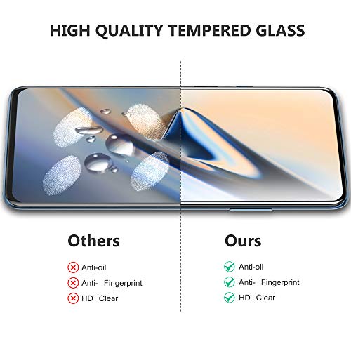 KuGi. para Oneplus 7 Pro Protector de Pantalla, Cristal Templado [9H Dureza] [Alta Definicion] Cuerpo Completo Protector de Pantalla Diseñado para Oneplus 7 Pro/Oneplus 7T Pro (Negro)
