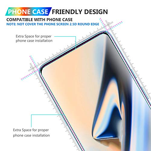 KuGi. para Oneplus 7 Pro Protector de Pantalla, Cristal Templado [9H Dureza] [Alta Definicion] Cuerpo Completo Protector de Pantalla Diseñado para Oneplus 7 Pro/Oneplus 7T Pro (Negro)