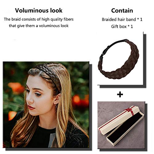 KUKUJII Tocado Diadema Moda Peluca Diadema Trenzas Accesorios para El Cabello Mujeres Peinado Trenza Trenzado Banda para El Cabello Niñas Banda Elástica para El Cabello Sombreros Femeninos