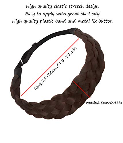 KUKUJII Tocado Diadema Moda Peluca Diadema Trenzas Accesorios para El Cabello Mujeres Peinado Trenza Trenzado Banda para El Cabello Niñas Banda Elástica para El Cabello Sombreros Femeninos