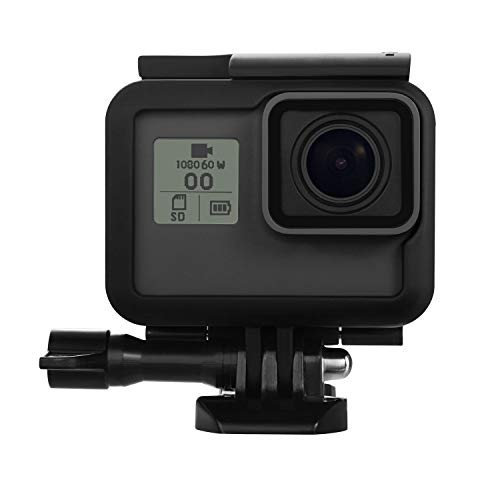 Kupton Marco para GoPro Hero7 / (2018) 6/5 Carcasa Carcasa Protectora de Borde de Carcasa para Go Pro Hero (2018) 6/5 Negro con Enchufe y Tornillo Móvil de Extracción Rápida