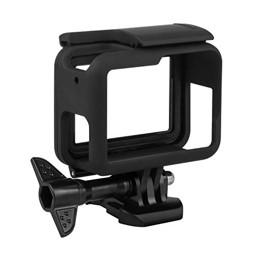 Kupton Marco para GoPro Hero7 / (2018) 6/5 Carcasa Carcasa Protectora de Borde de Carcasa para Go Pro Hero (2018) 6/5 Negro con Enchufe y Tornillo Móvil de Extracción Rápida