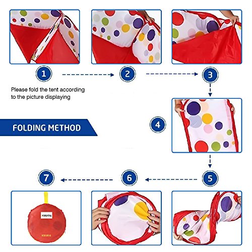 KUUQA 100cm Piscina de Bolas Piscina de Pelotas Hexágono Lunares Niños Bola Juega Piscina Tienda with Rim (Bolas no Incluido)