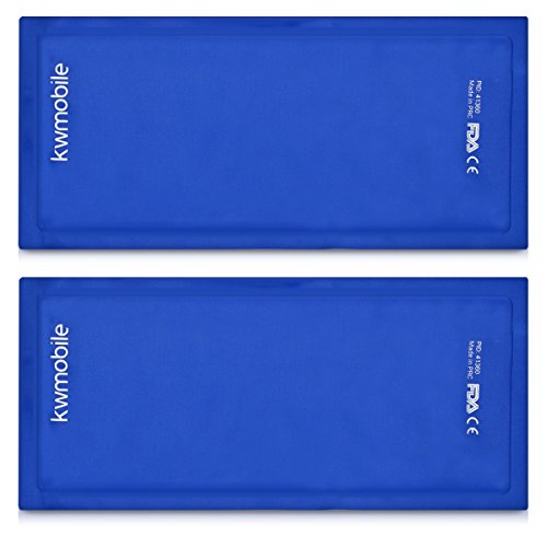 kwmobile 2x Compresa de gel frío y calor - Reutilizable y universal - Gel frío para lesiones de espalda hombro brazo riñones lumbares y rodilla
