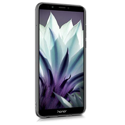 kwmobile Funda Compatible con Huawei Honor 7C / Enjoy 8 - Carcasa de TPU y Sol hindú en Azul/Rosa Fucsia/Transparente