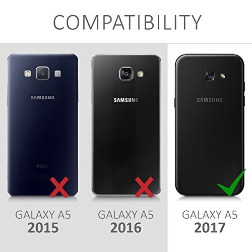 kwmobile Funda Compatible con Samsung Galaxy A5 (2017) - Carcasa de TPU Silicona - Protector Trasero en Azul Claro Mate