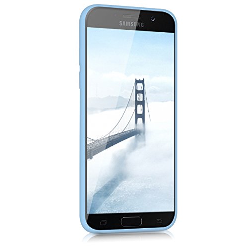 kwmobile Funda Compatible con Samsung Galaxy A5 (2017) - Carcasa de TPU Silicona - Protector Trasero en Azul Claro Mate