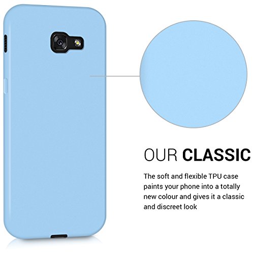 kwmobile Funda Compatible con Samsung Galaxy A5 (2017) - Carcasa de TPU Silicona - Protector Trasero en Azul Claro Mate