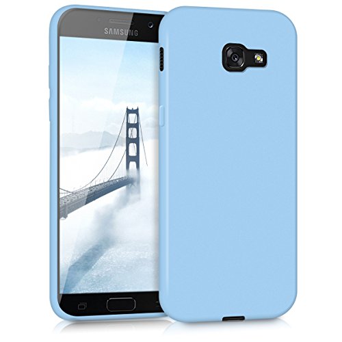 kwmobile Funda Compatible con Samsung Galaxy A5 (2017) - Carcasa de TPU Silicona - Protector Trasero en Azul Claro Mate