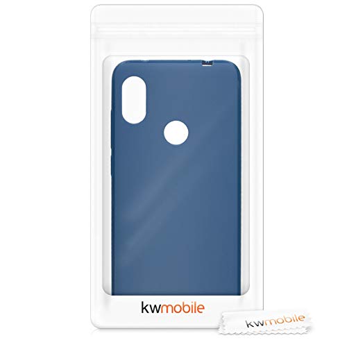 kwmobile Funda Compatible con Xiaomi Redmi Note 6 Pro - Carcasa de TPU Silicona - Protector Trasero en Azul Marino