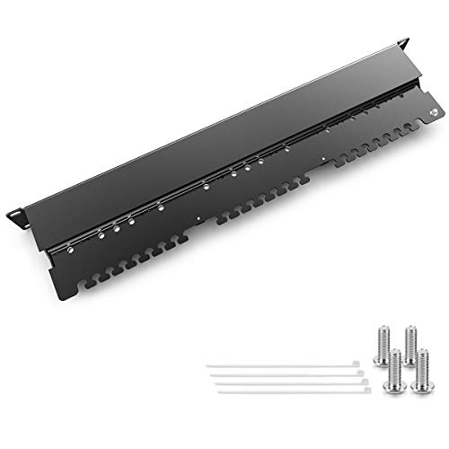 kwmobile Panel de parcheo de 24 Puertos - Patchpanel Cat.6 para Montaje en Pared - Puerto de Entrada de 19" RJ45 con Cable a Tierra y Tornillos