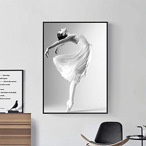 KWzEQ Dancing Girl Ballet pósters and Prints Nordic Poster Pictures Wall Art lienzos,Pintura sin Marco,80X120cm