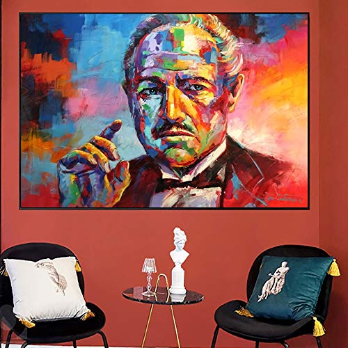 KWzEQ Imprimir en Lienzo Cartel de Estrella de Cine e imágenes Decorativas para la decoración del hogar de la Sala de estar30x45cmPintura sin Marco