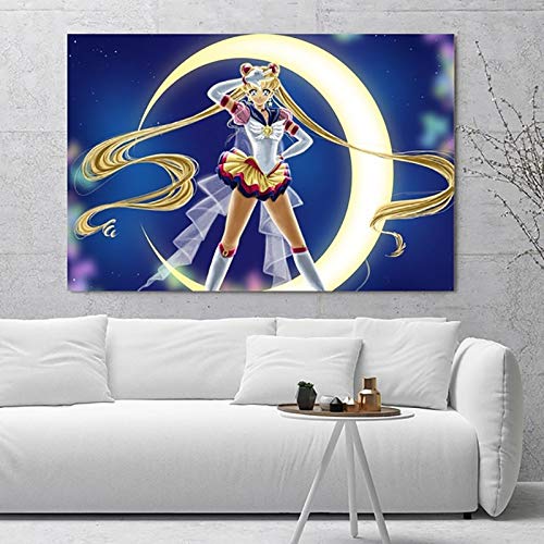 KWzEQ Imprimir en Lienzo Chica guerrera para Carteles y fotografías, decoración de Arte de Pared para Sala de estar50x75cmPintura sin Marco