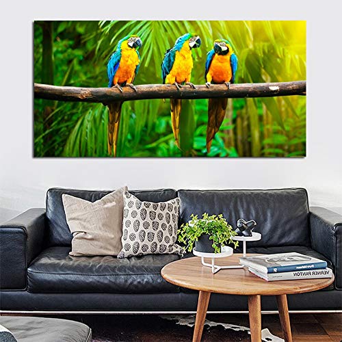 KWzEQ Imprimir en Lienzo Loro Pared Arte Imagen decoración del hogar para Sala de Estar carteles40x80cmPintura sin Marco