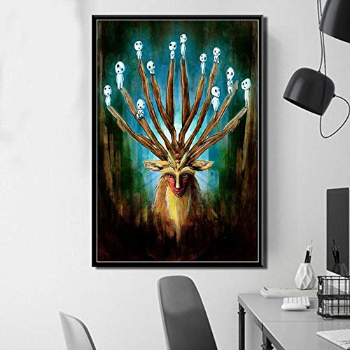 KWzEQ Lienzo Art Print Cartoon Classic Hot Japanese Anime Art Canvas Poster Decoración de la pared30X45cmPintura sin Marco