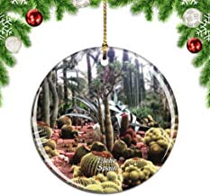 Kysd43Mill España Palm Groves Elche Árbol de Navidad Decoración para Colgar Ornamentos, Adornos de Navidad de cerámica, Decoraciones de Navidad